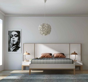 Dormitorio moderno Zaragoza cabecero color claro